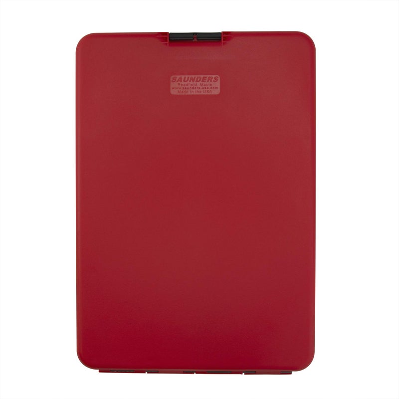 Saunders Slimmate Letter Size Storage Clipboard, Polypropylene, Red - Image 3